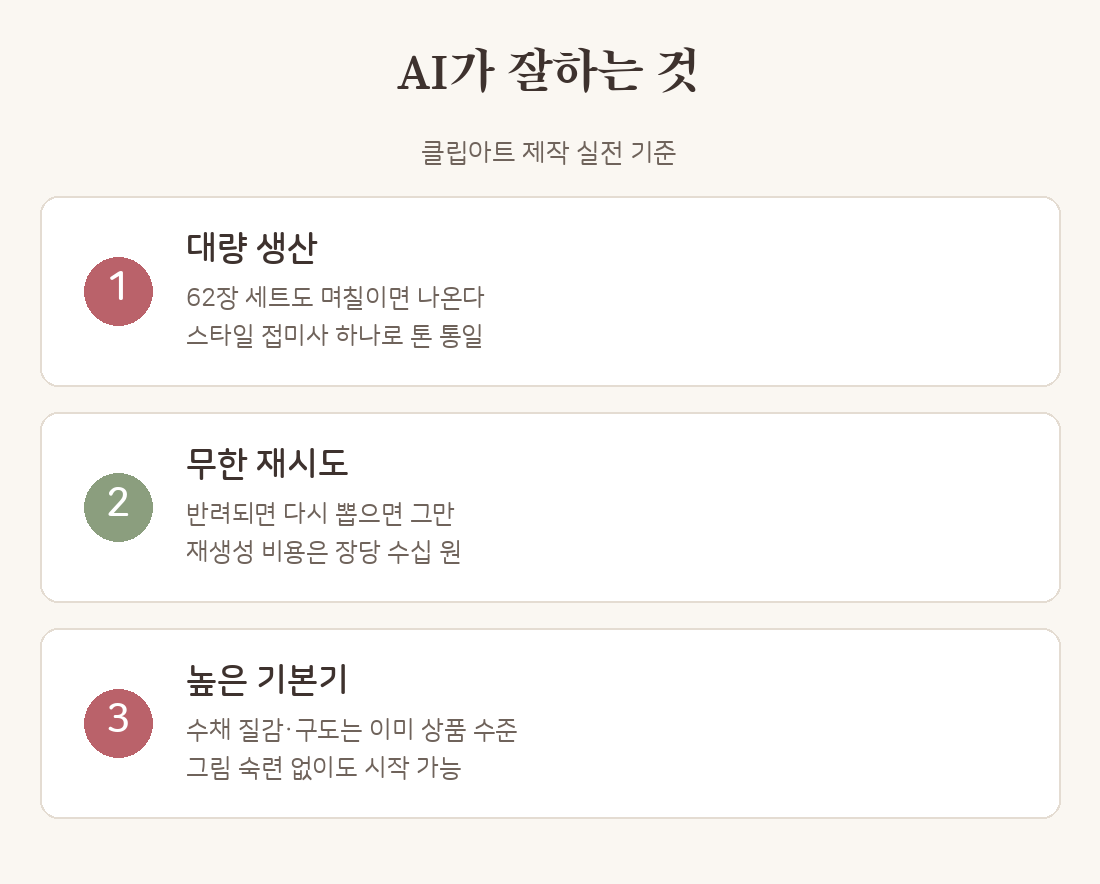 AI가 잘하는 것 3가지 카드