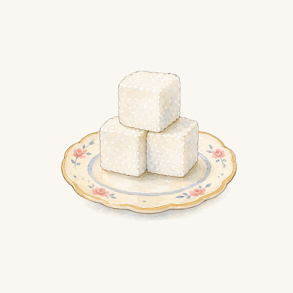 각설탕 접시 크게 보기